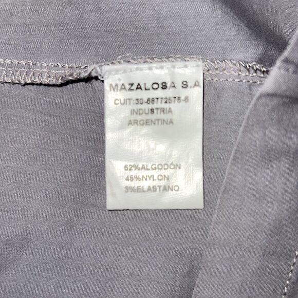 DESIDERATA Gray Cotton Blend Pleated Tunic Blouse-M - Picture 9 of 10